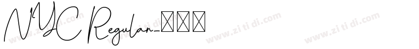 NYC Regular字体转换